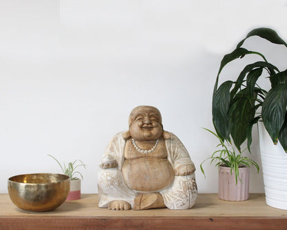 Happy Buddha - Whitewash 30cm - Image happy-buddha--whitewash-30cm-hcbs-13