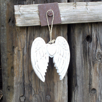 Hand Crafted Small Double Angel Wing & Heart - 15cm - Image hand-crafted-small-double-angel-wing--heart--15cm-awl-05