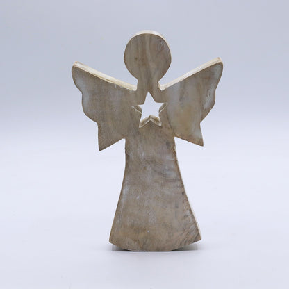 Mango Wood Angel - Whitewash with Star Cut Out - Image mango-wood-angel--whitewash-with-star-cut-out-wang-06
