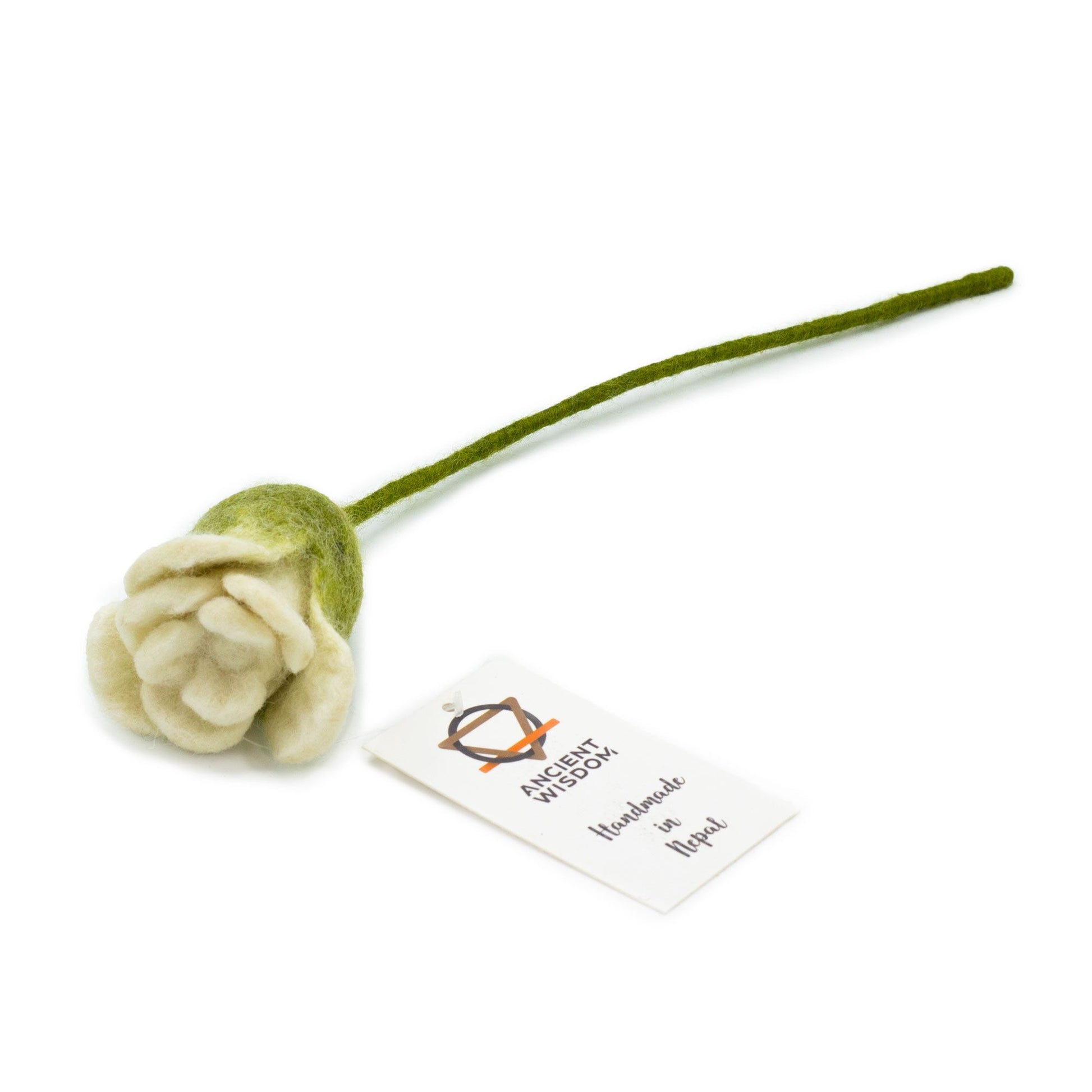 Felt Flowers - White Roses - Image felt-flowers--white-roses-ffow-03