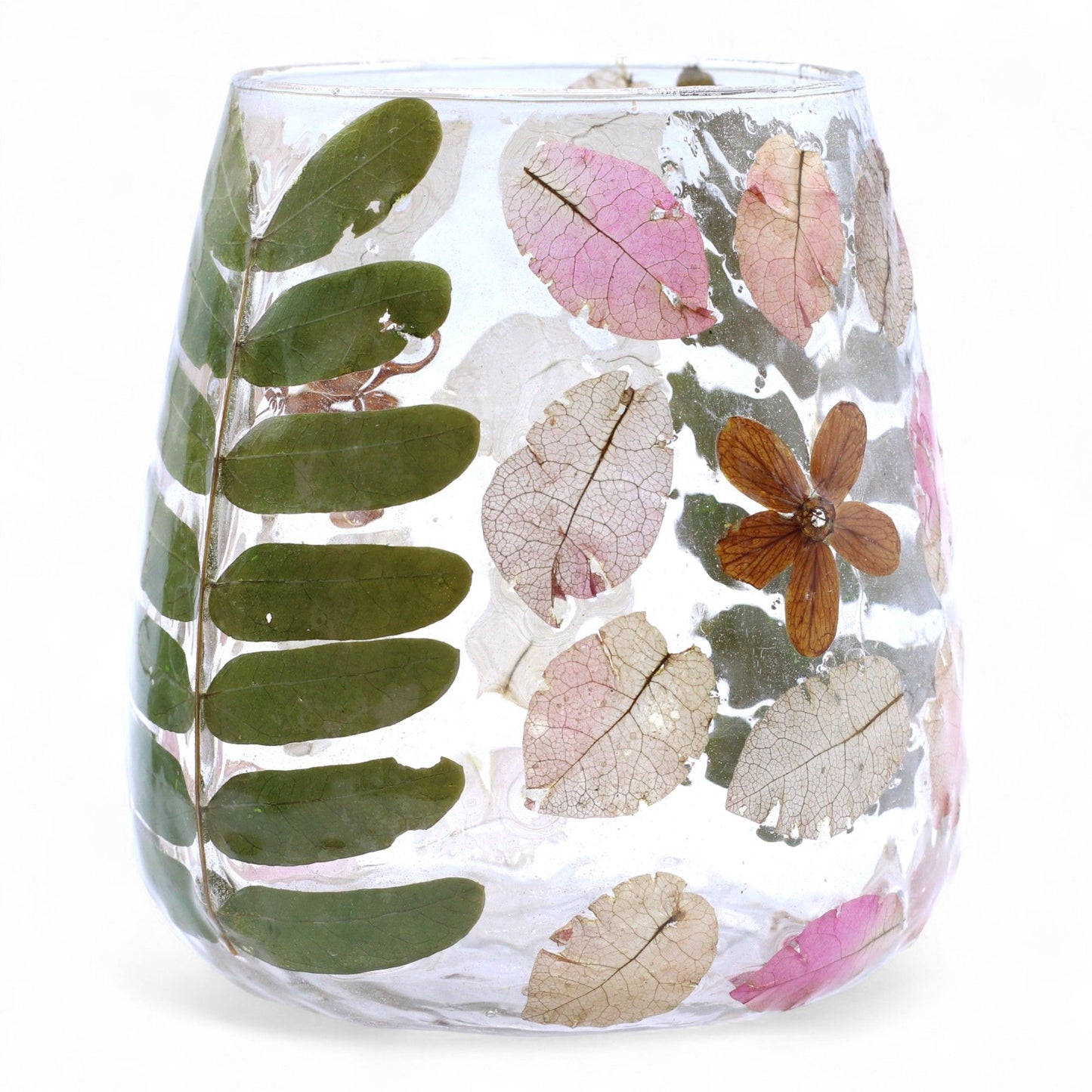 Natural Floral Glass - Vase Candle Holder - Primavera  - (12x11cm) - Image natural-floral-glass--vase-candle-holder--primavera---12x11cm-nfg-06