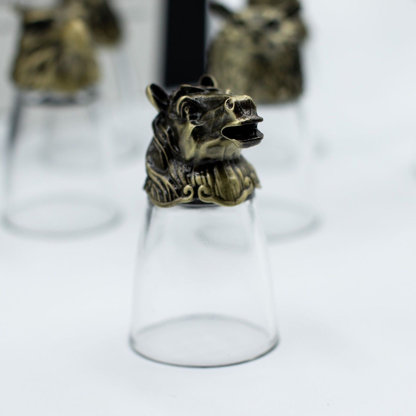 Gift Set of 12 Bottom Up Shot Glasses (25ml) - Forest & Mystical Creatures - Antique Bronze - Image gift-set-of-12-bottom-up-shot-glasses-25ml--forest--mystical-creatures--antique-bronze-bbug-01