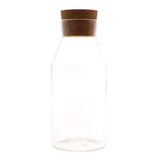 Cottage Cork Glass Jar - Clear - 20cm - Image cottage-cork-glass-jar--clear--20cm-cgj-17