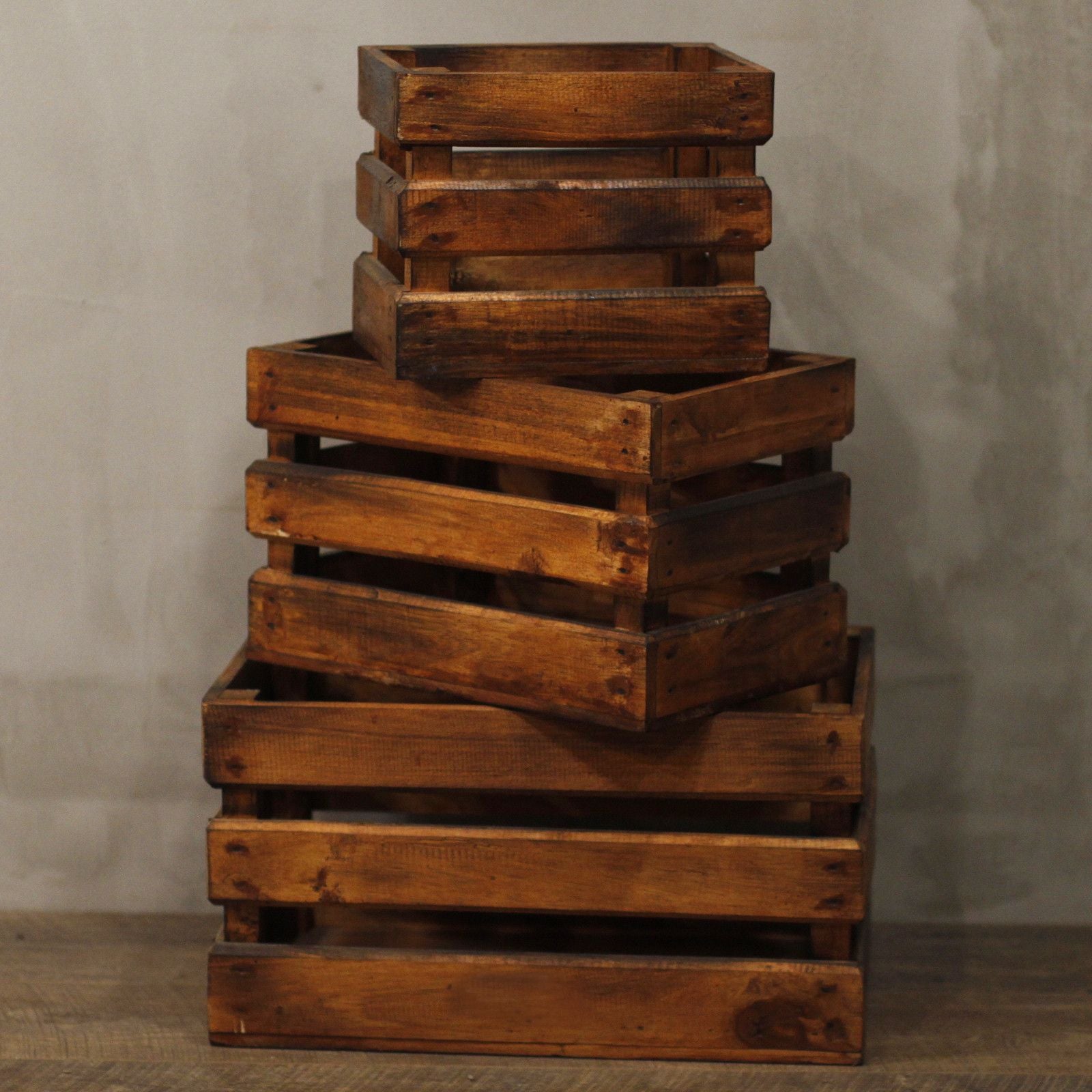 Wooden Storage Crates – Brown (Set of 3) - Image wooden-storage-crates--brown-set-of-3-rds-151