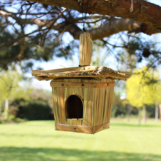 Small Square Seagrass Bird Box 18x13cm - Image small-square-seagrass-bird-box-18x13cm-birdb-02