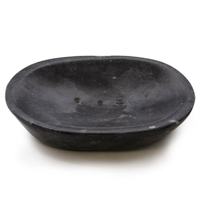 Classic Oval Black Marble Soap Dish - Image classic-oval-black-marble-soap-dish-ssd-12