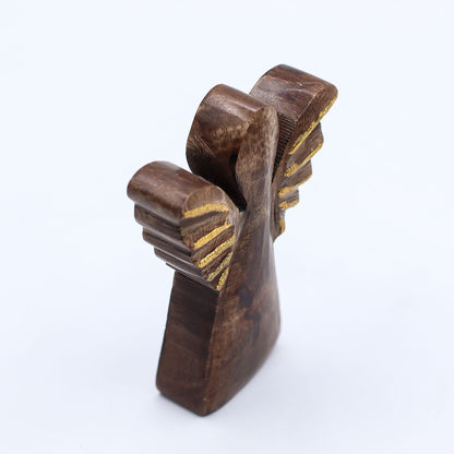 Small Mango Wood Angel - Gold Decor - Image small-mango-wood-angel--gold-decor-wang-01