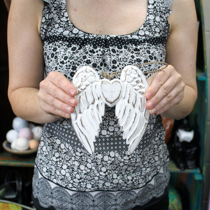 Hand Crafted Small Double Angel Wing & Heart - 15cm - Image hand-crafted-small-double-angel-wing--heart--15cm-awl-05
