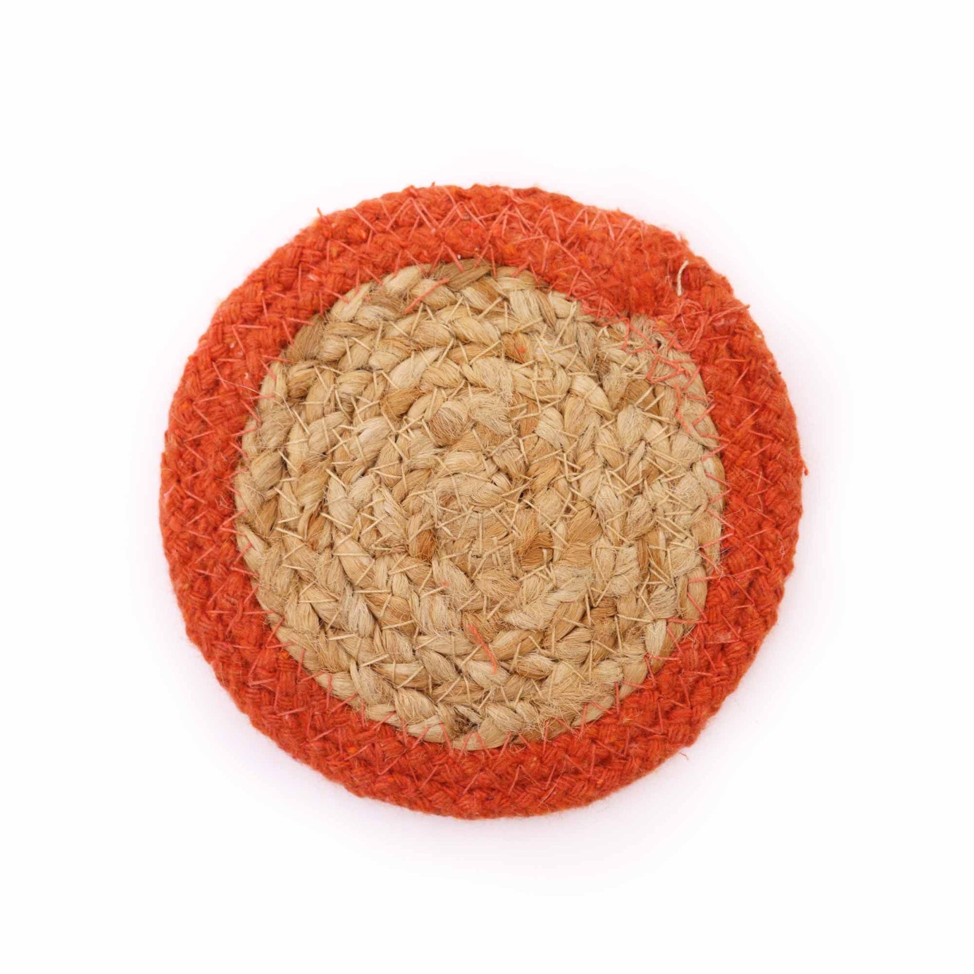 Natural Coaster - Jute & Cotton 10cm  (set of 4) - Clay Boarder - Image natural-coaster--jute--cotton-10cm--set-of-4--clay-boarder-npmat-15