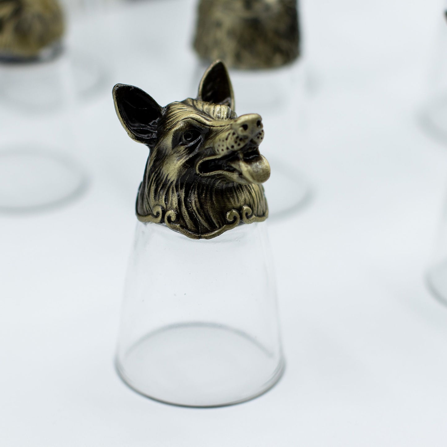 Gift Set of 12 Bottom Up Shot Glasses (25ml) - Forest & Mystical Creatures - Antique Bronze - Image gift-set-of-12-bottom-up-shot-glasses-25ml--forest--mystical-creatures--antique-bronze-bbug-01