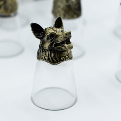 Gift Set of 12 Bottom Up Shot Glasses (25ml) - Forest & Mystical Creatures - Antique Bronze - Image gift-set-of-12-bottom-up-shot-glasses-25ml--forest--mystical-creatures--antique-bronze-bbug-01