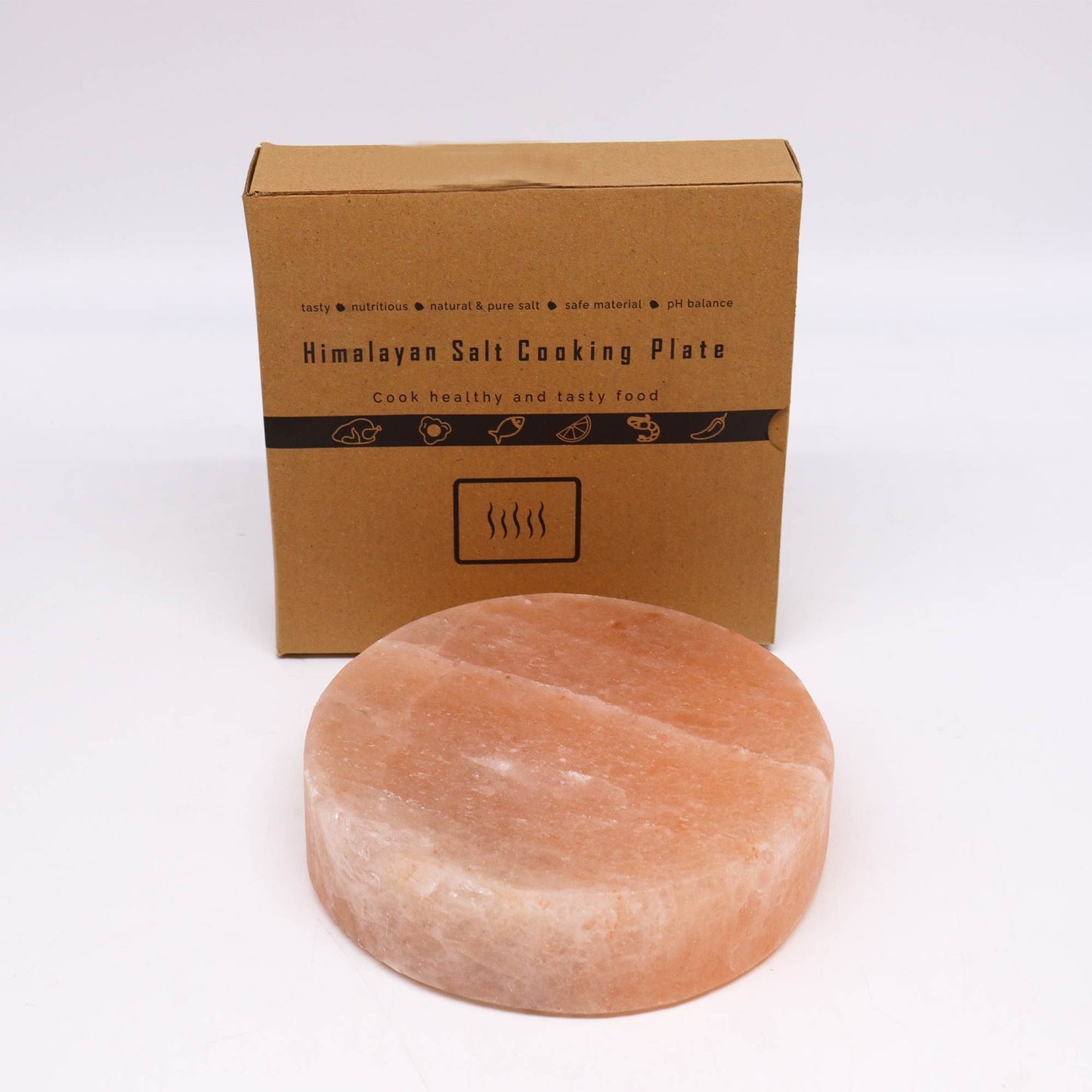 Himalayan Salt Cooking Plate - Round - 20x20x5cm - Image himalayan-salt-cooking-plate--round--20x20x5cm-csalt-03