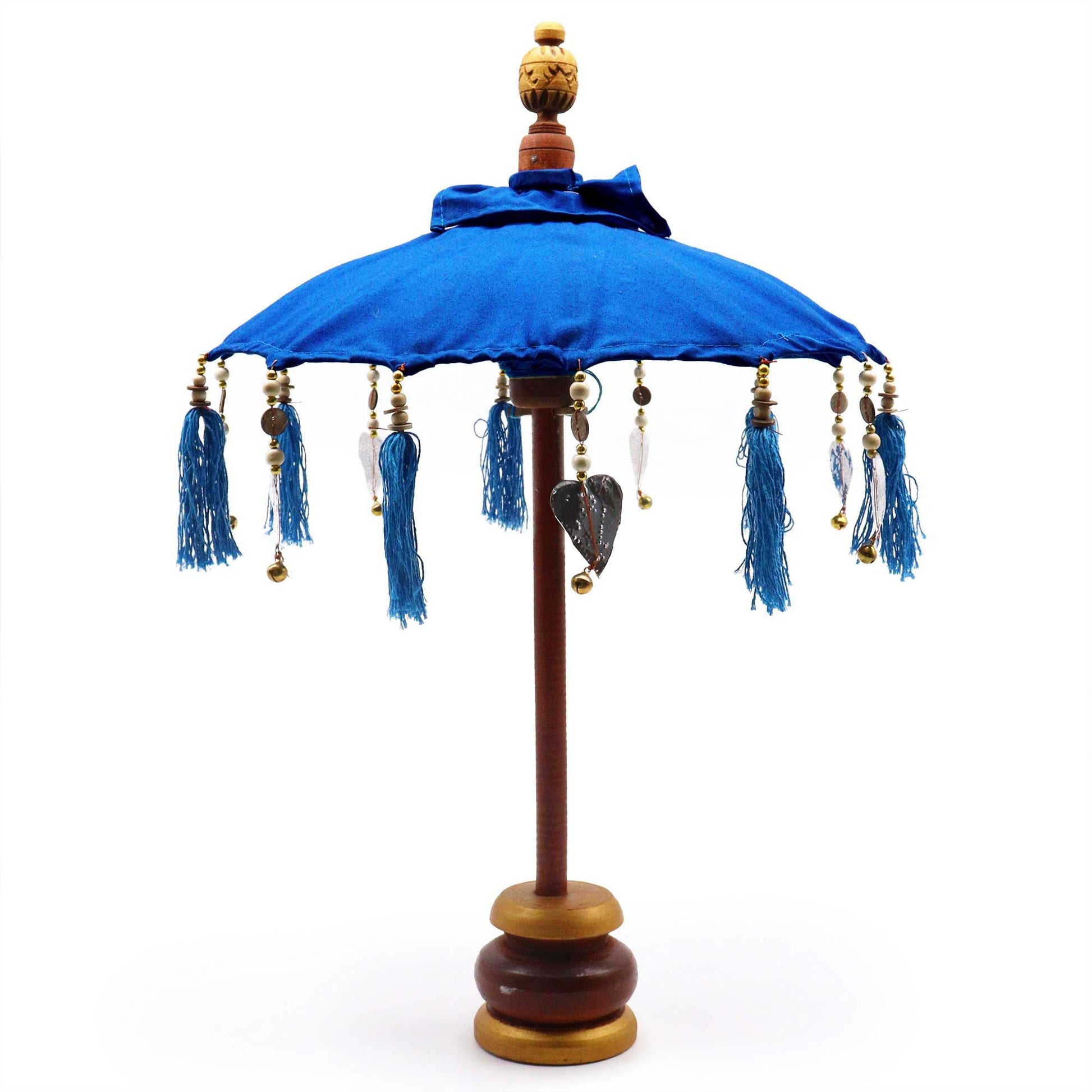 Bali Home Decor Parasol - Cotton - Blue- 40cm - Image bali-home-decor-parasol--cotton--blue-40cm-bpar-10