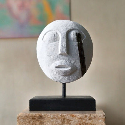 Timor Tribal Decorative Mask - White 27x20cm - Image timor-tribal-decorative-mask--white-27x20cm-vintep-11