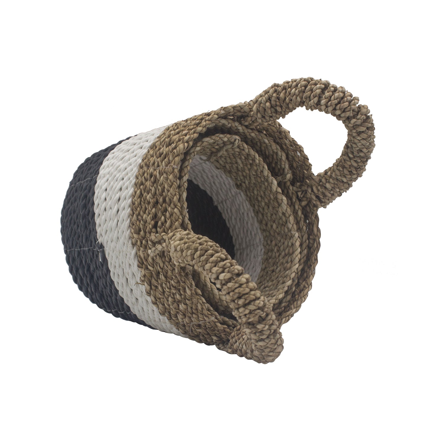 Seagrass Basket Set - Orange / Natural / White - Image seagrass-basket-set--orange--natural--white-sbs-05