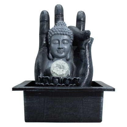Buddha Hand & Head Tabletop Water Feature (20x25x35cm) - Image buddha-hand--head-tabletop-water-feature-20x25x35cm-waterf-20