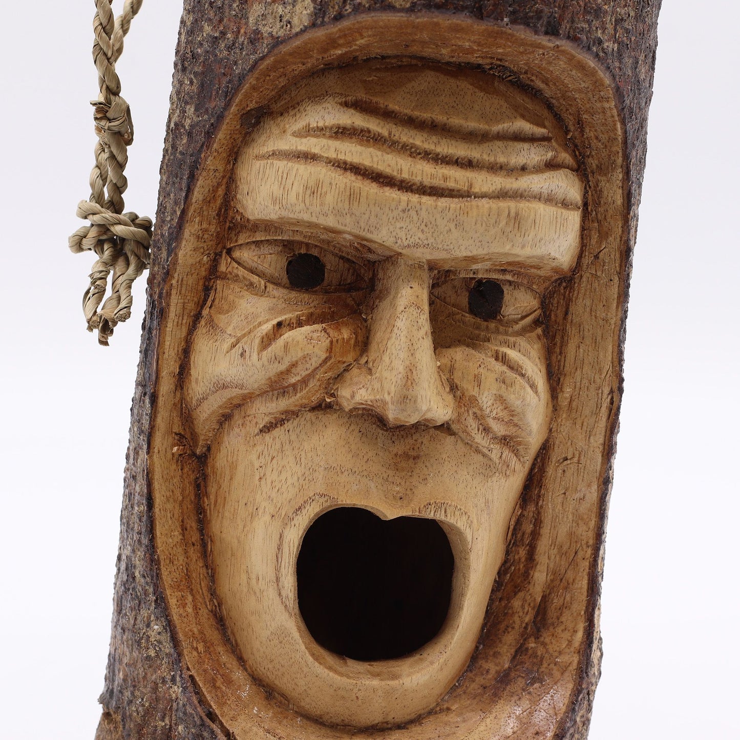 Tree Trunk Face - Bird House - Grumpy Old Man - Image tree-trunk-face--bird-house--grumpy-old-man-birdb-08