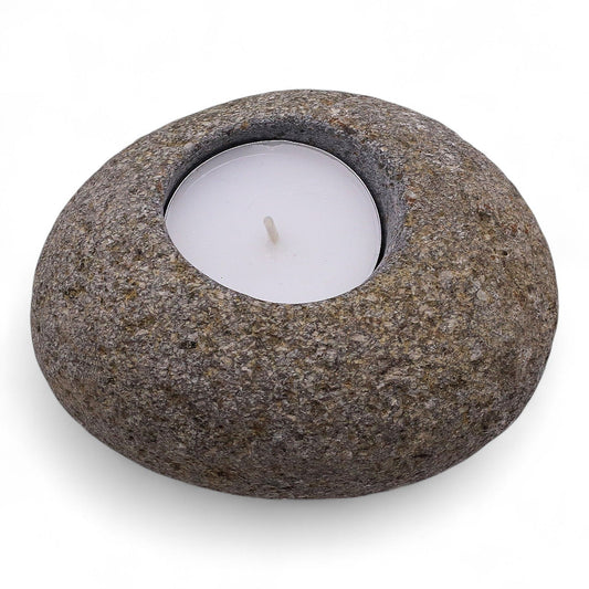 Natural Riverstone Candle Holder - Single Nightlight - Image natural-riverstone-candle-holder--single-nightlight-rsch-01