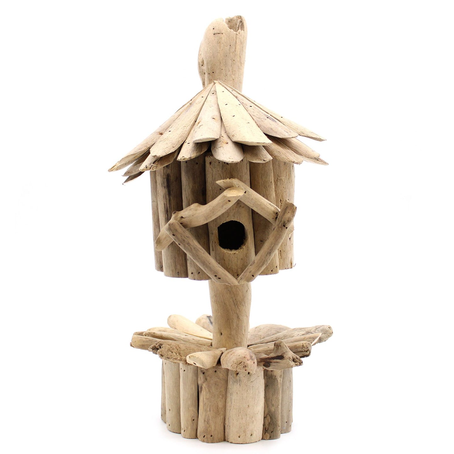 Driftwood Birdbox - On Stand - Image driftwood-birdbox--on-stand-bbbox-07