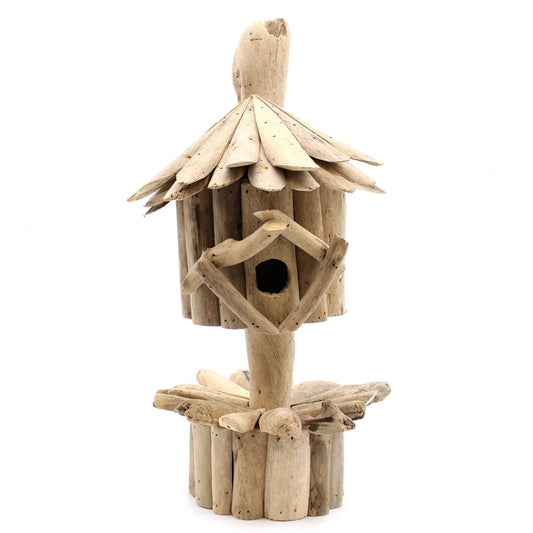 Driftwood Birdbox - On Stand - Image driftwood-birdbox--on-stand-bbbox-07