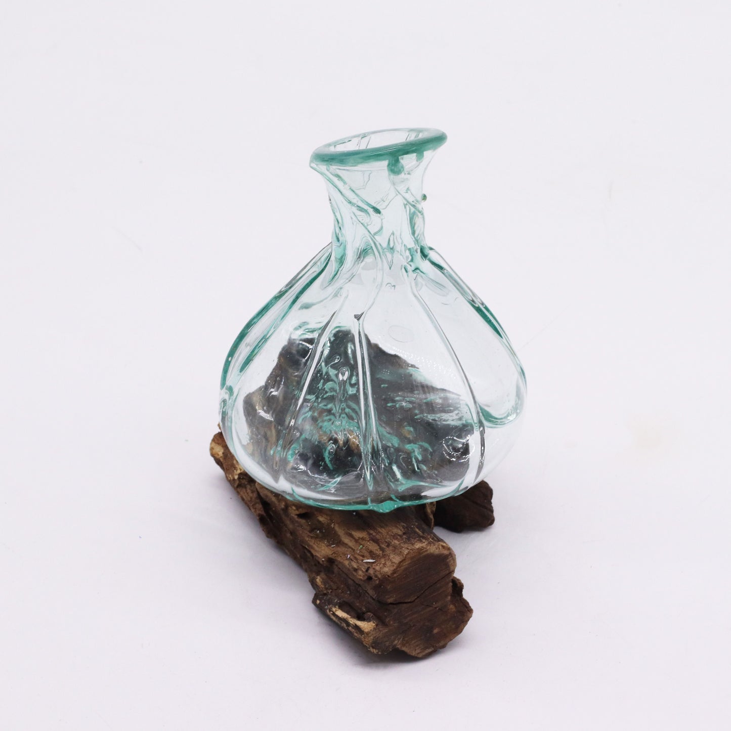 Molten Glass Fancy Mini Decanter on Wood 24cm - Image molten-glass-fancy-mini-decanter-on-wood-24cm-mgw-46