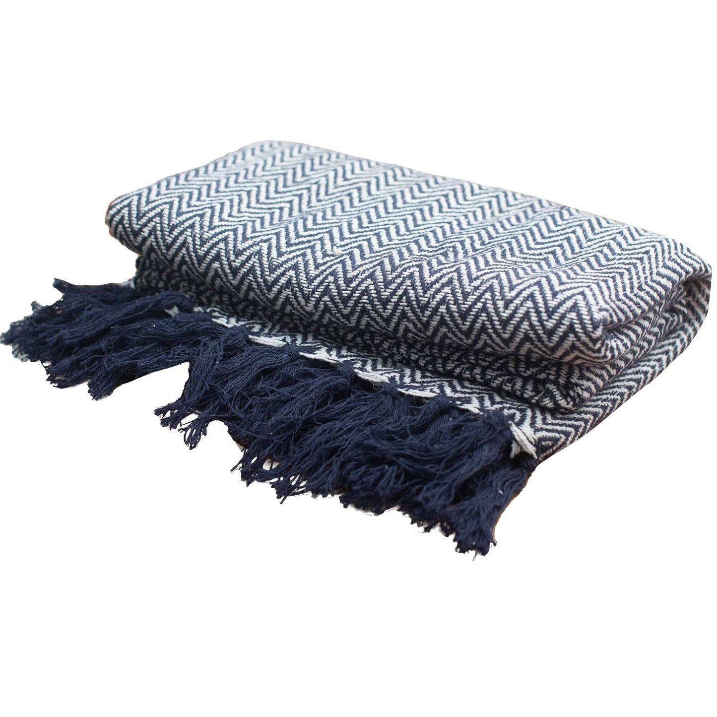 Boho Comfort Throws - Navy Zigzag - Image boho-comfort-throws--navy-zigzag-bohot-01
