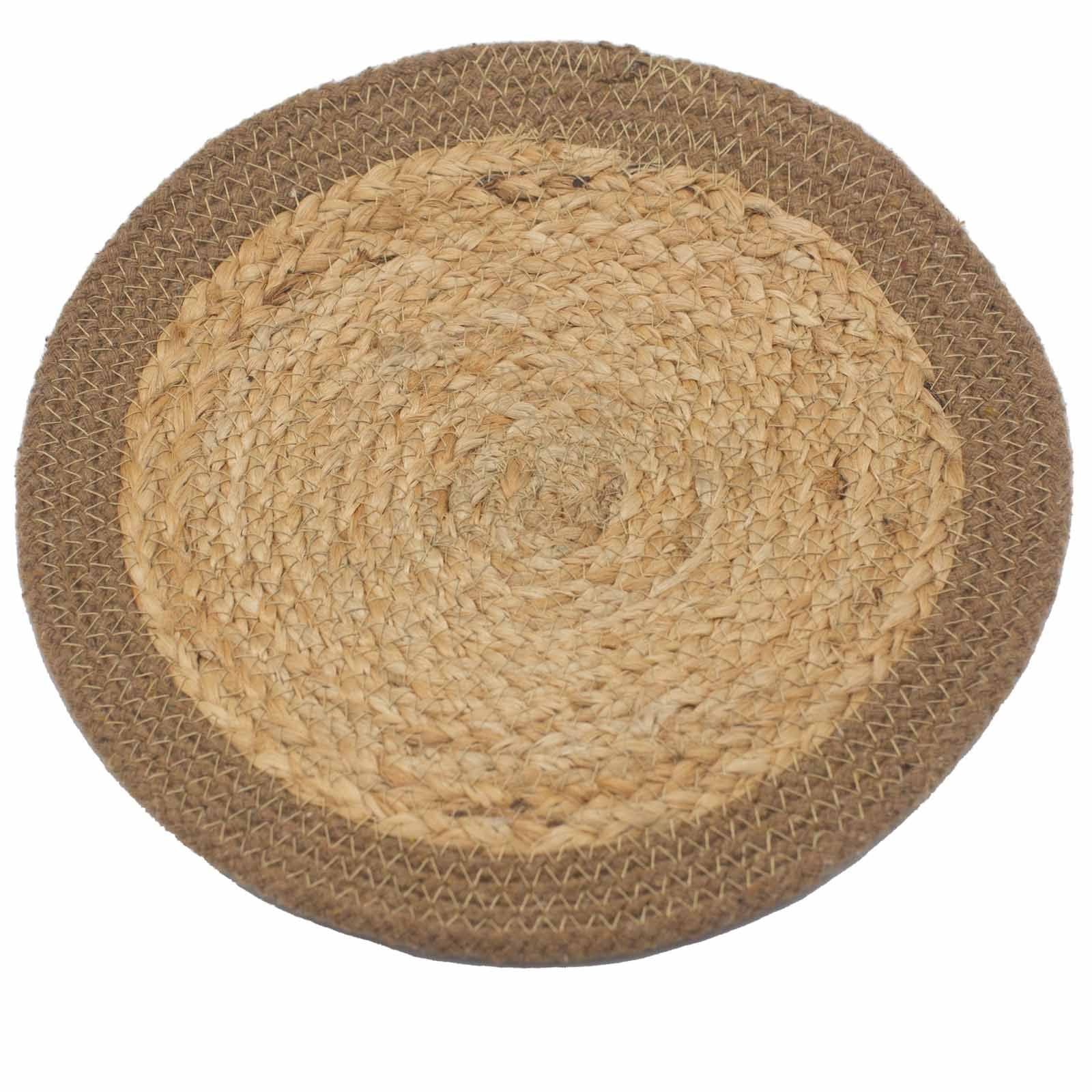 Natural Place Mat - Jute & Cotton 30cm - Natural Border - Image natural-place-mat--jute--cotton-30cm--natural-border-npmat-06