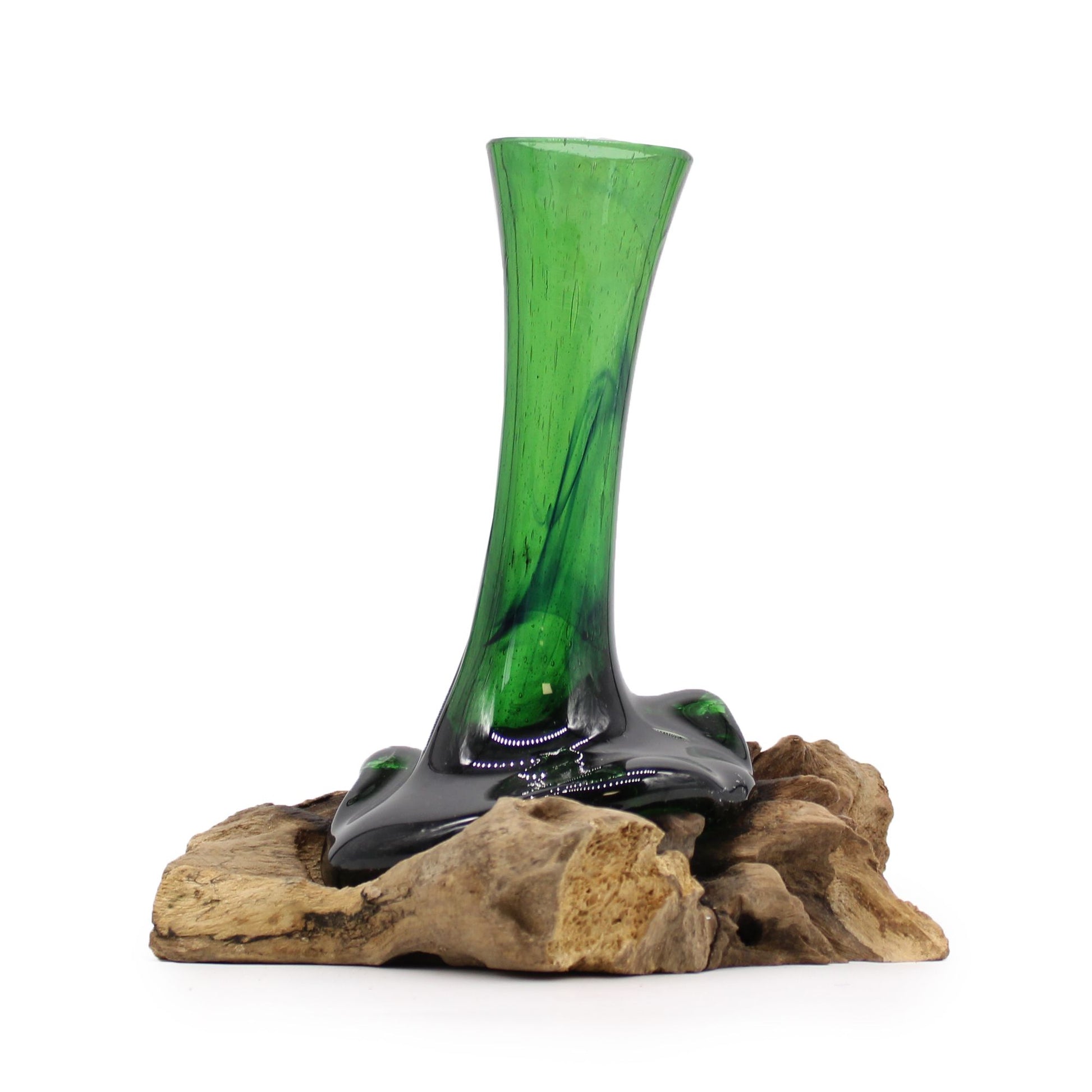 Recycled Beer Bottles - Flower Vase on Wood - Image recycled-beer-bottles--flower-vase-on-wood-rbb-06