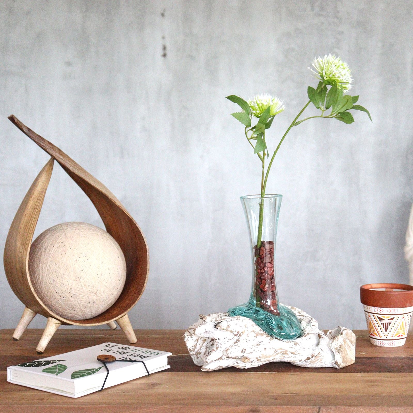 Molten Glass on Whitewash Wood - Vase - Small - Image molten-glass-on-whitewash-wood--vase--small-mgw-16