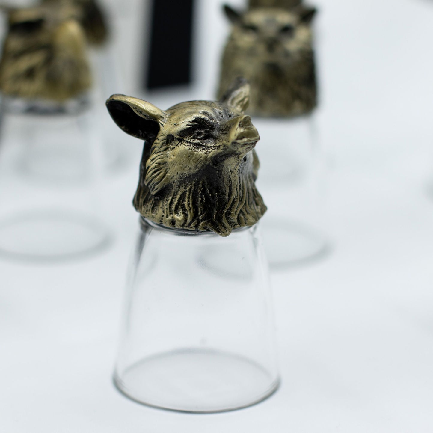 Gift Set of 12 Bottom Up Shot Glasses (25ml) - Forest & Mystical Creatures - Antique Bronze - Image gift-set-of-12-bottom-up-shot-glasses-25ml--forest--mystical-creatures--antique-bronze-bbug-01