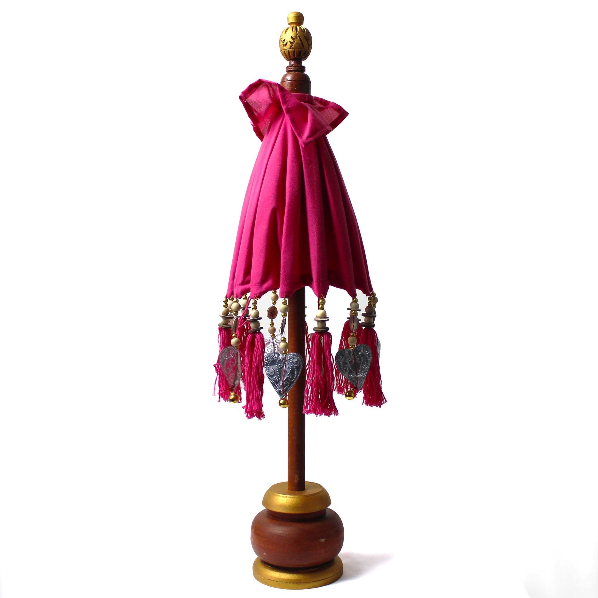 Bali Home Decor Parasol - Cotton - Pink- 40cm - Image bali-home-decor-parasol--cotton--pink-40cm-bpar-07