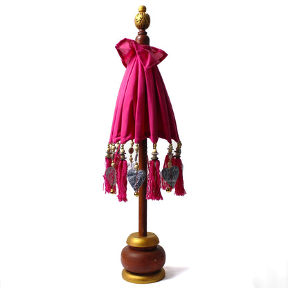 Bali Home Decor Parasol - Cotton - Pink- 40cm - Image bali-home-decor-parasol--cotton--pink-40cm-bpar-07