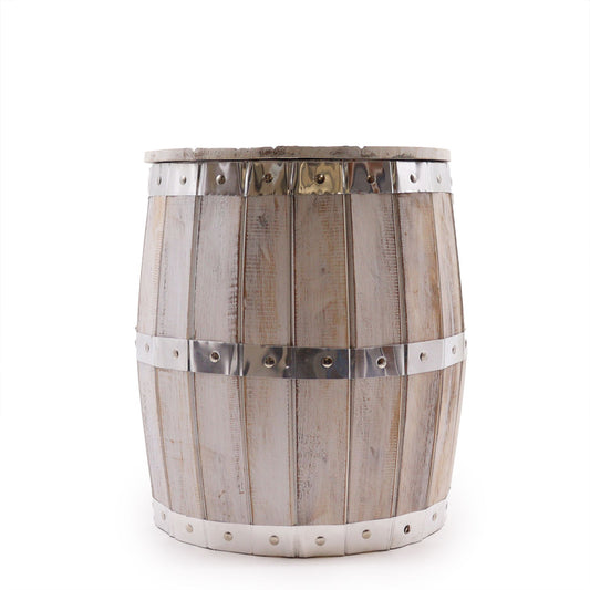 Beer Barrel Stool – Whitewash Wood 38 x 32 cm - Image beer-barrel-stool--whitewash-wood-38-x-32-cm-bts-04