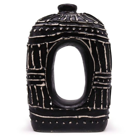 Oval Donut Shaped Vase - Chocolate 30cm - Image oval-donut-shaped-vase--chocolate-30cm-bcv-13