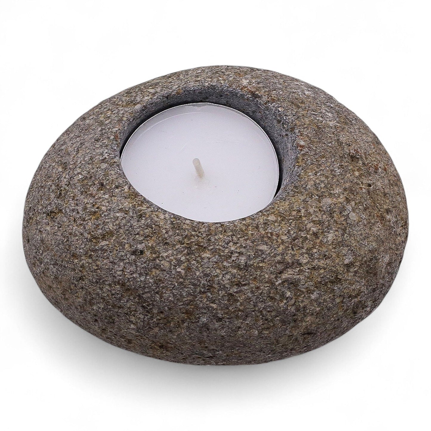 Natural Riverstone Candle Holder - Single Nightlight - Image natural-riverstone-candle-holder--single-nightlight-rsch-01