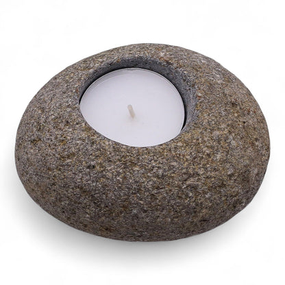 Natural Riverstone Candle Holder - Single Nightlight - Image natural-riverstone-candle-holder--single-nightlight-rsch-01