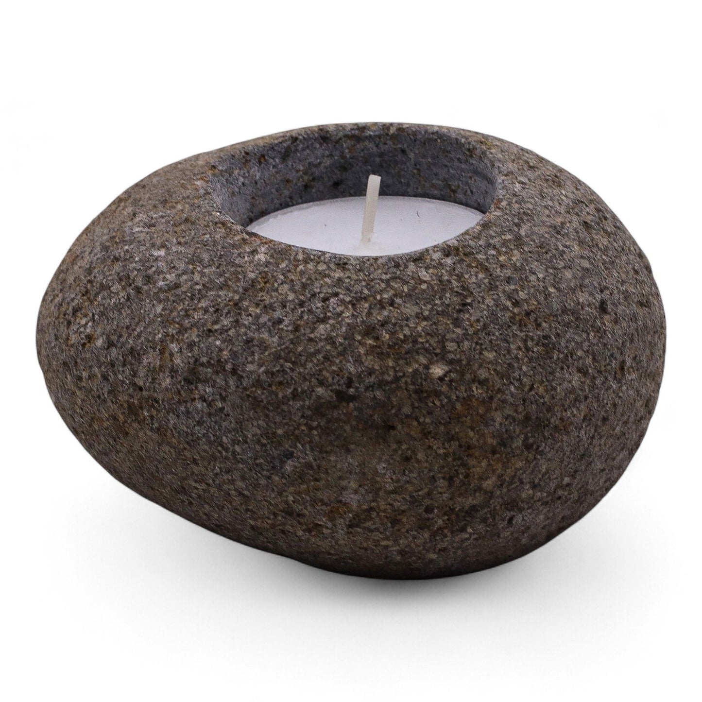 Natural Riverstone Candle Holder - Single Nightlight - Image natural-riverstone-candle-holder--single-nightlight-rsch-01