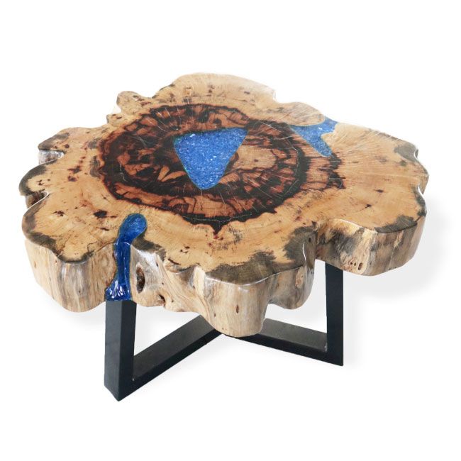 Tamarind and Resin Coffee Table - Sky Blue - Image tamarind-and-resin-coffee-table--sky-blue-rwa-02