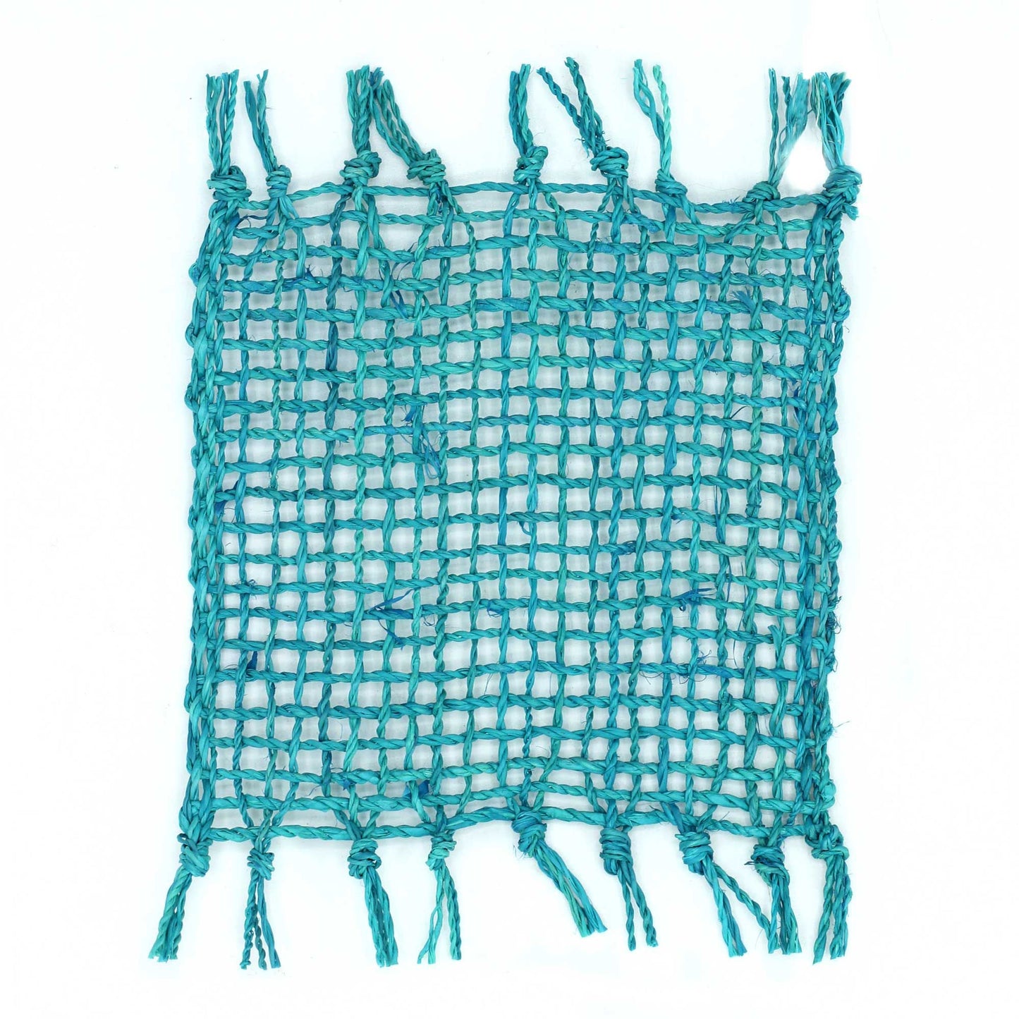 Set of 4 Seagrass Fringe Natural Coasters - Turquoise - Image set-of-4-seagrass-fringe-natural-coasters--turquoise-natpm-11
