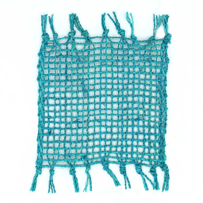 Set of 4 Seagrass Fringe Natural Coasters - Turquoise - Image set-of-4-seagrass-fringe-natural-coasters--turquoise-natpm-11