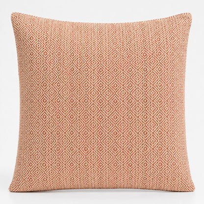 Burgundy Squares Cotton Cushion Cover – 60 x 60cm