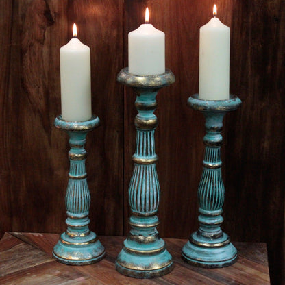Small Candle Stand - Turquois Gold - Image small-candle-stand--turquois-gold-vinstics-06