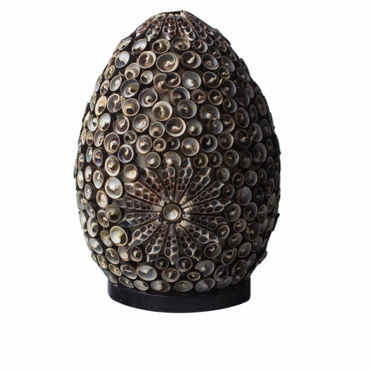 Boho Sea Shell Lamp - Chocolate Twist Oval - 20cm - Image boho-sea-shell-lamp--chocolate-twist-oval--20cm-bbsl-07