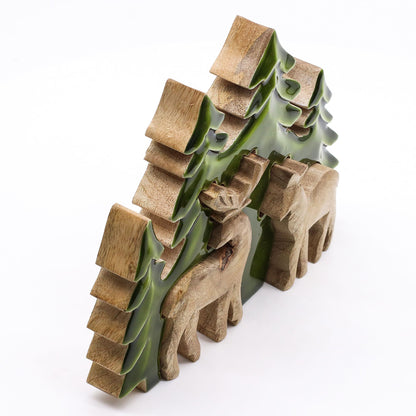 Lost in the Forrest -  Two Dear in the Forrest 3D Wooden Decoration - 18x23cm - Image lost-in-the-forrest---two-dear-in-the-forrest-3d-wooden-decoration--18x23cm-lif-03
