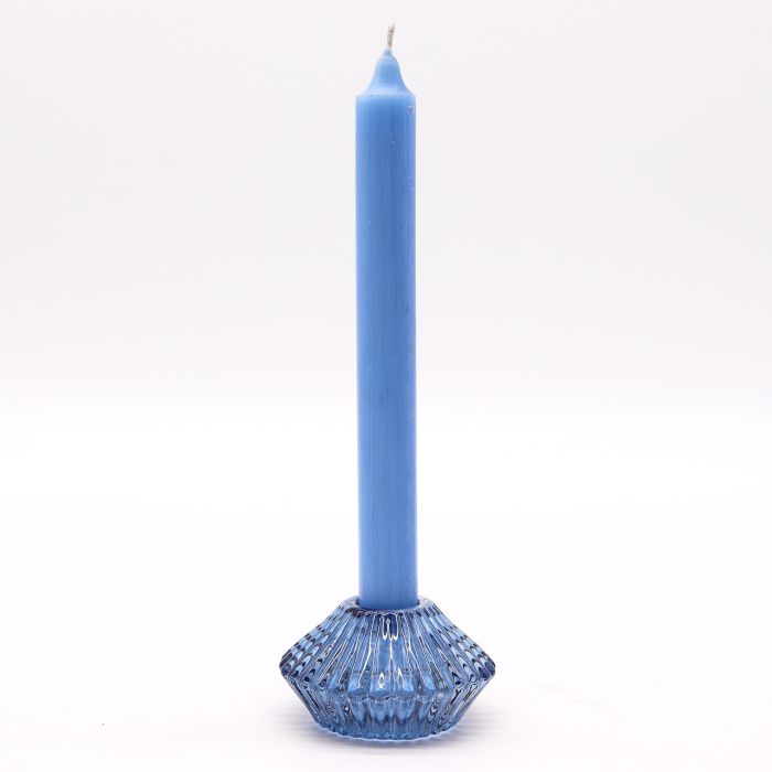 Flower Flip Dinner Candle / Tealight Holder - Royal Blue - Image flower-flip-dinner-candle--tealight-holder--royal-blue-gchd-11