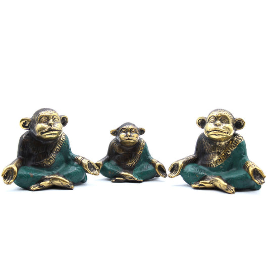 Set of 3 - Family of Yoga Monkeys (asst sizes) - Image set-of-3--family-of-yoga-monkeys-asst-sizes-bff-21