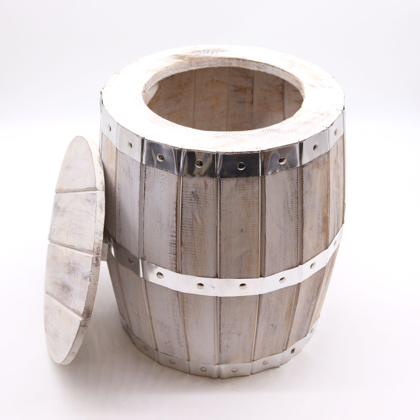 Beer Barrel Stool – Whitewash Wood 38 x 32 cm - Image beer-barrel-stool--whitewash-wood-38-x-32-cm-bts-04