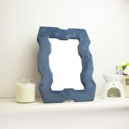Soft Squiggly Mirror – Chunky Frame – Royal Blue (30.5x22.5x2.3cm) - Image soft-squiggly-mirror--chunky-frame--royal-blue-305x225x23cm-ssm-05