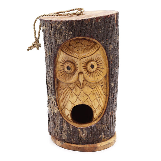 Tree Trunk Face - Bird House - Wise Owl - Image tree-trunk-face--bird-house--wise-owl-birdb-09