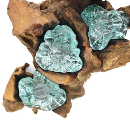 Molton Glass Five Candle Holder on Wood - Image molton-glass-five-candle-holder-on-wood-mgw-32